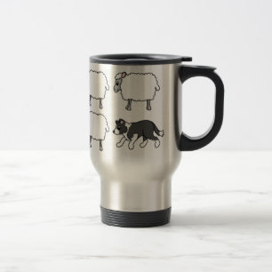 Travel mug för får för gränsColliesamlare Resemugg