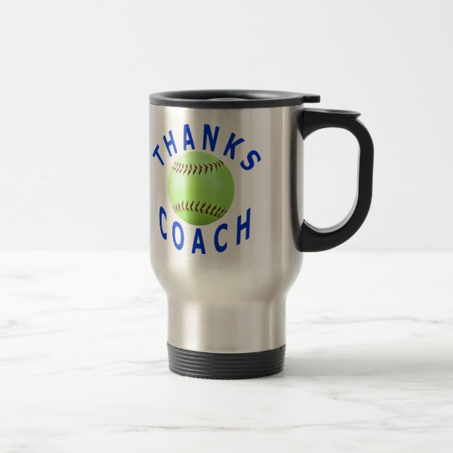 Travel mug för gåva för tacksoftballlagledare resemugg (Höger)