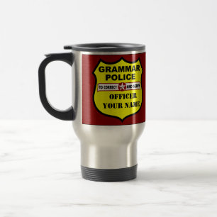 Travel mug för grammatikpolisanpassade resemugg