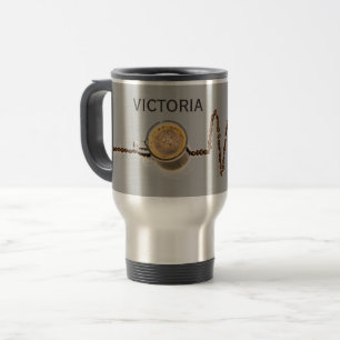 Travel mug för hjärtslag för personligkaffekoff resemugg