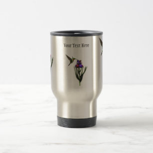 Travel mug för HummingbirdIrisblomma Resemugg