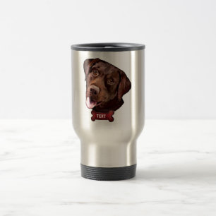 Travel mug för hund för chokladlabrador retrieve resemugg