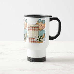 Travel mug för julhelgdagpepparkaka resemugg