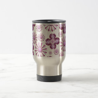 TRAVEL MUG FÖR KAFFE FÖR ROSABLOMMA BLING RESEMUGG