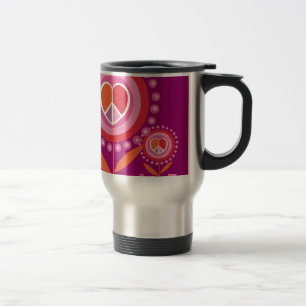 Travel mug för KÄRLEKblommafredstecken Resemugg