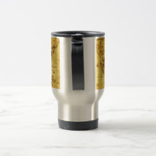 Travel mug för karta för gammal värld för vint resemugg