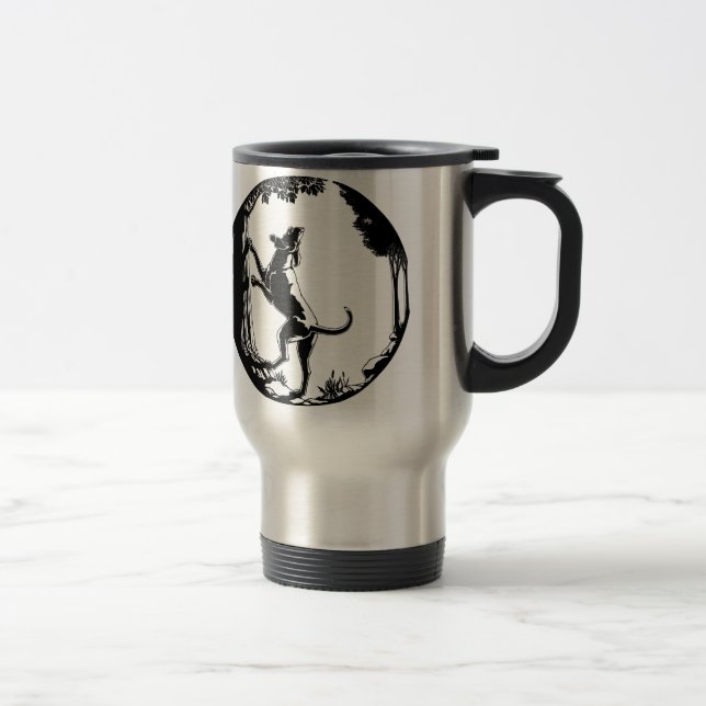Travel mug för konst för hund för jakt för resemugg (Höger)
