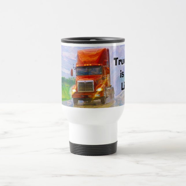 TRAVEL MUG FÖR LASTBIL FÖR STOR RIGG FÖR RESEMUGG (Center)