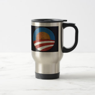 Travel mug för löneförhöjning för Obama logot Resemugg