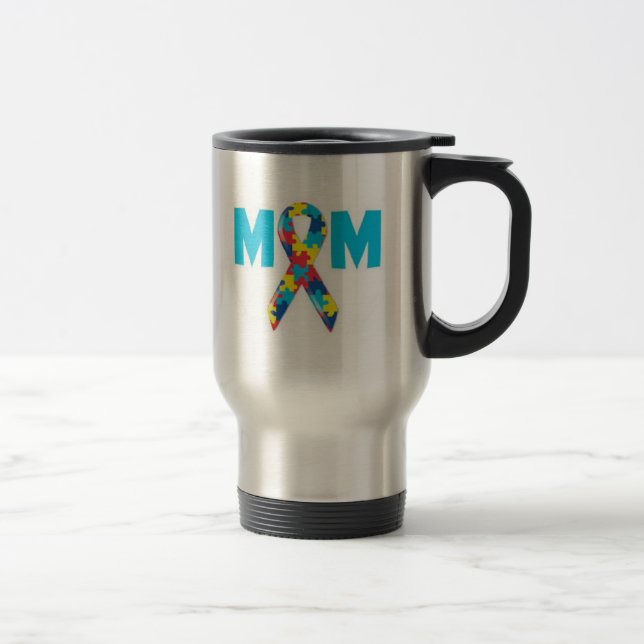Travel mug för mammaAutismmedvetenhet Resemugg (Höger)