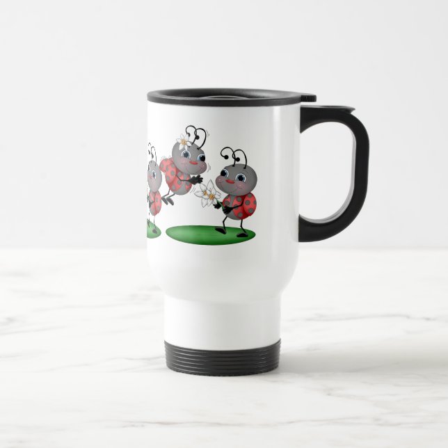 Travel mug för tecknadnyckelpigadjur resemugg (Höger)