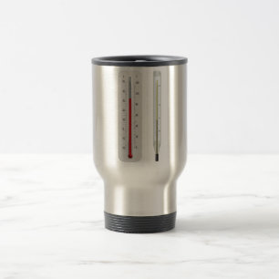 Travel mug för två termometrar resemugg
