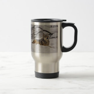 Travel mug för varg för vargamerikangrå färg resemugg
