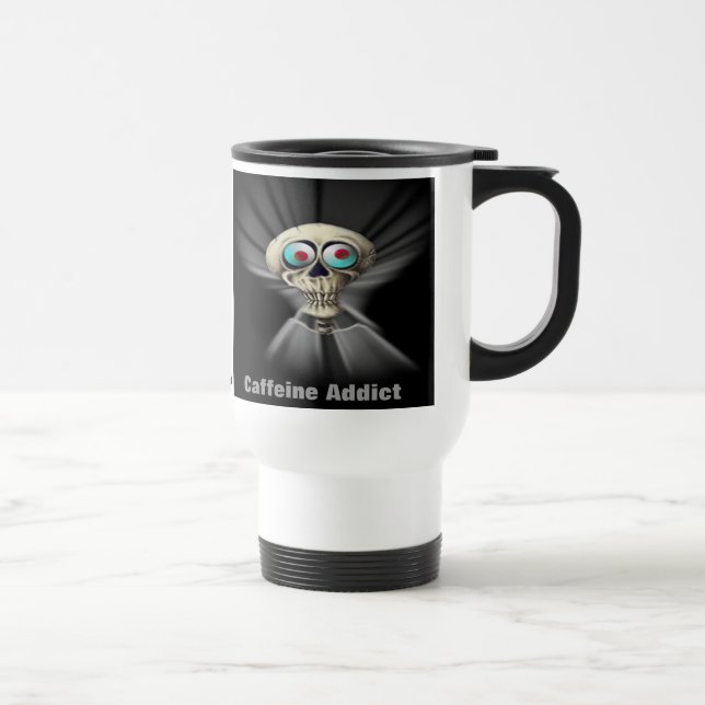 Travel mug - koffeinknarkare (som bindas på kaffe) resemugg (Höger)