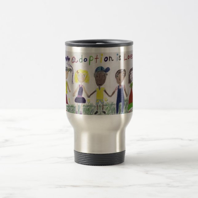 Travel mug/kopp - adoption är kärlek resemugg (Center)