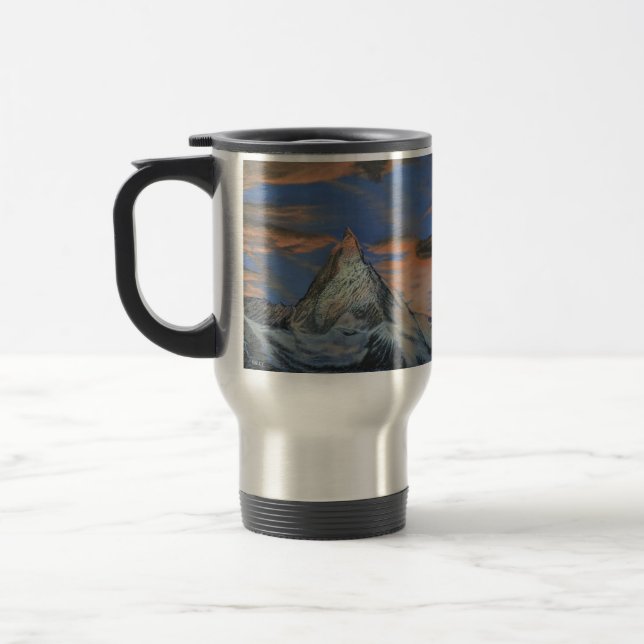 Travel Mug - "The Matterhorn At Sunset" Resemugg (Vänster)