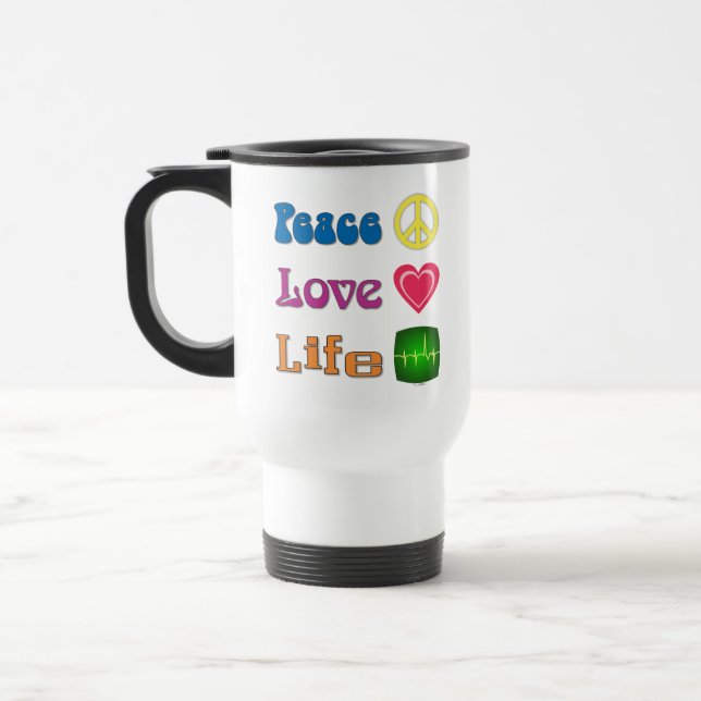 Travel mug with a pro-life message. resemugg (Vänster)