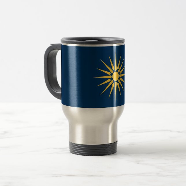 Travel Mug with Flag of Macedonia, Greece Resemugg (Framsida vänster)
