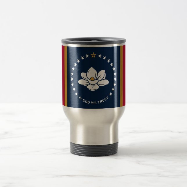 Travel Mug with Flag of Mississippi State, USA Resemugg (Center)