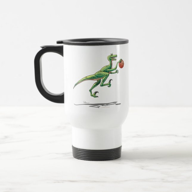 Travel mugVelociraptorDinosaur med basket Resemugg (Vänster)