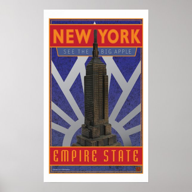 TRAVEL-New York-Empire state Bldg. Poster (Framsidan)