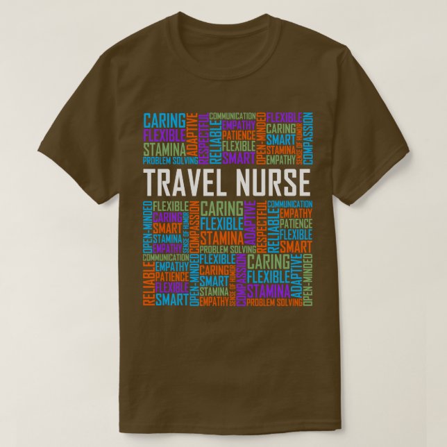 Travel Nurse Ord T Shirt (Design framsida)
