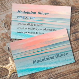 Travel Oceanen Himmel Blue Modern Visitkort