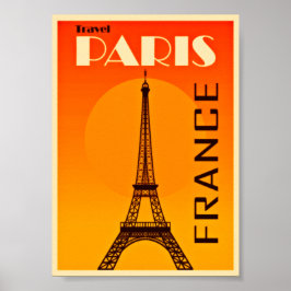 Travel Paris Retro Poster