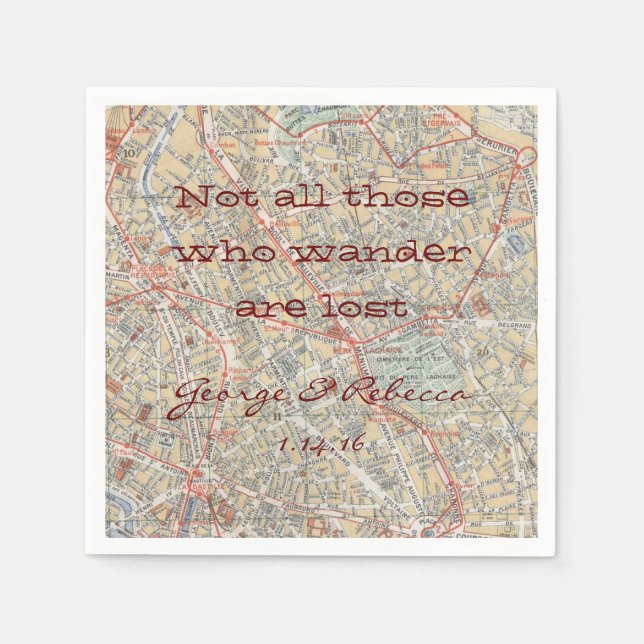 Travel Party Napkins Pappersservett (Framsidan)