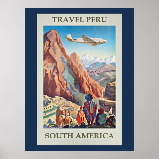 Travel Peru, Sydamerika Poster (Framsidan)