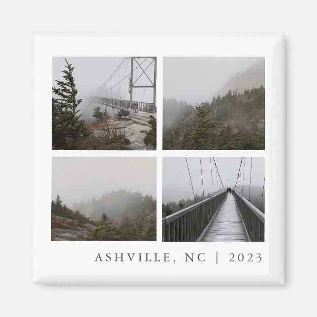 Travel Photo Collage Anpassningsbar Vacation Keeps Magnet (Framsidan)