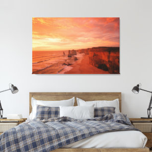 Travel Photography Decor with Sunset Beach Photo Canvastryck