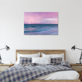 Travel Photography Decor with Sunset Beach Photo Canvastryck