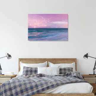 Travel Photography Decor with Sunset Beach Photo Canvastryck