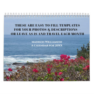 Travel Photos eller CYO Photo Wall Calendar 20XX Kalender