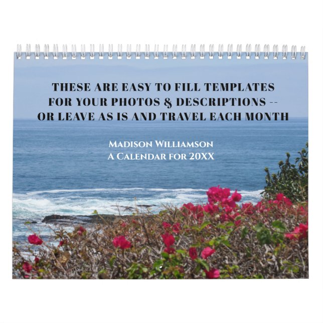 Travel Photos eller CYO Photo Wall Calendar 20XX Kalender (Omslag)