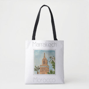 Travel Poster for Marrakech Marocko Tygkasse