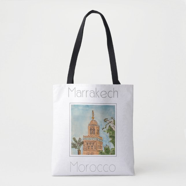 Travel Poster for Marrakech Marocko Tygkasse (Framsida)
