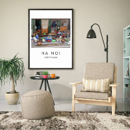 Travel Poster, Ha Noi Vietnam, Anpassade Poster