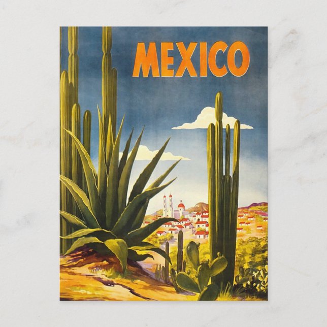 Travel Poster Mexico Vykort (Framsida)