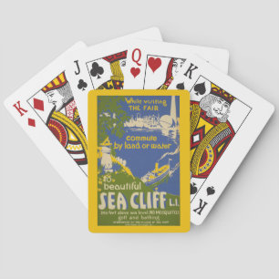 Travel Poster Promoting Sea Cliff, Long Island 2 Casinokort