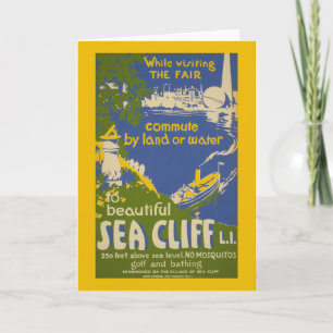 Travel Poster Promoting Sea Cliff, Long Island 2 Kort