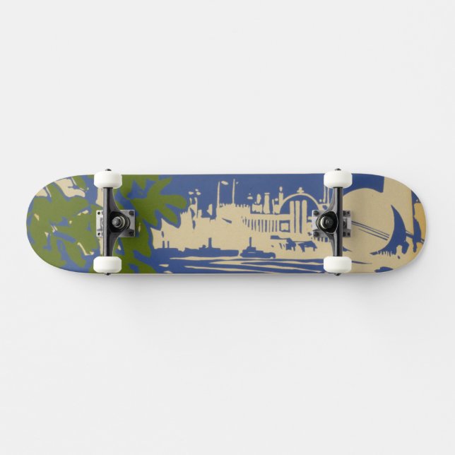 Travel Poster Promoting Sea Cliff, Long Island 2 Mini Skateboard Bräda 18,5 Cm (Horz)