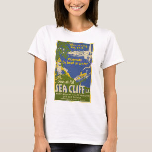 Travel Poster Promoting Sea Cliff, Long Island 2 T Shirt
