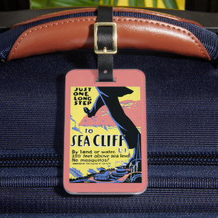 Travel Poster Promoting Sea Cliff, Long Island Bagagebricka