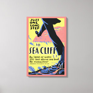 Travel Poster Promoting Sea Cliff, Long Island Canvastryck