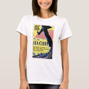 Travel Poster Promoting Sea Cliff, Long Island T Shirt