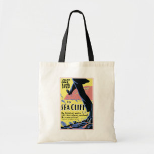 Travel Poster Promoting Sea Cliff, Long Island Tygkasse