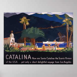 Travel Poster - Santa Catalina Island, Kalifornien