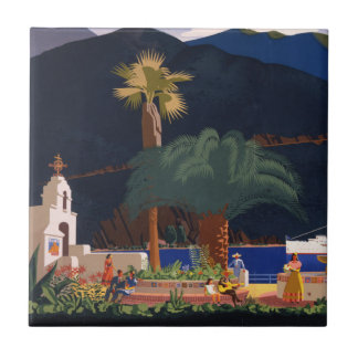 Travel Poster - Santa Catalina Island, Kalifornien Kakelplatta